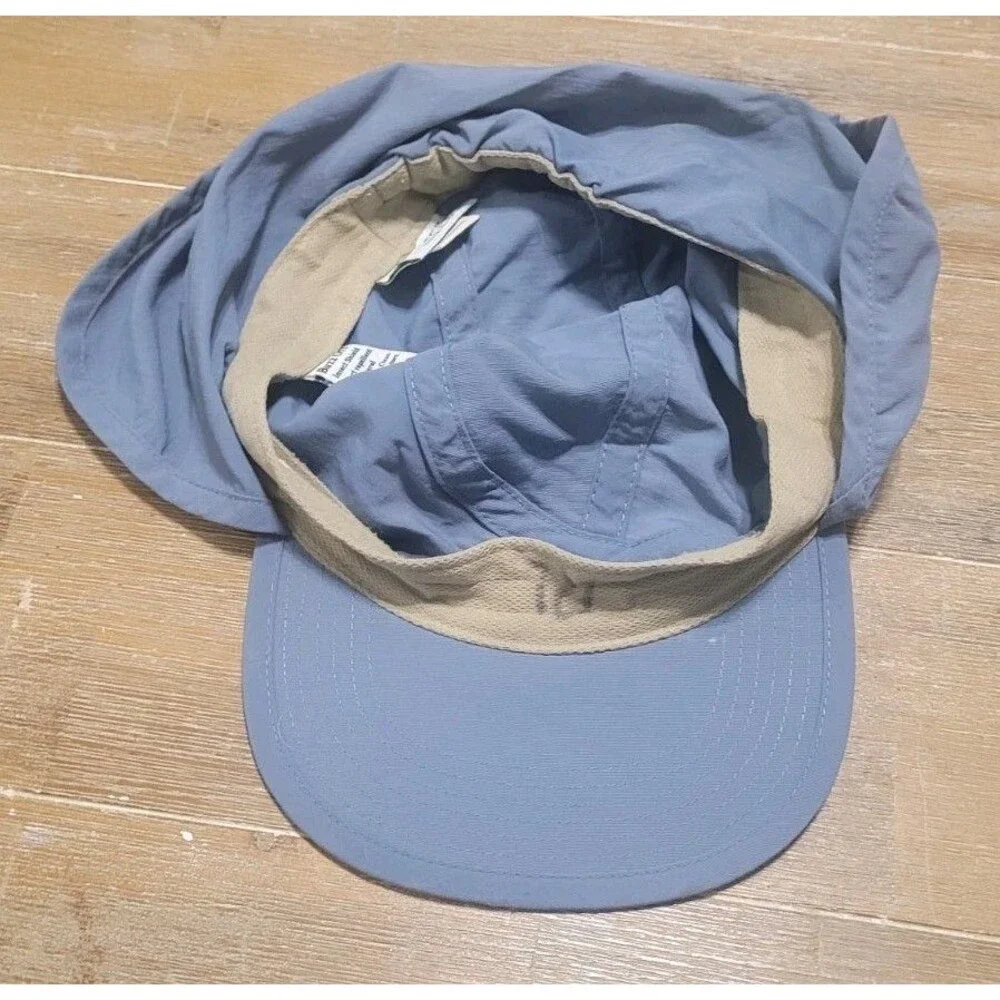 LL Bean Kids Fishing Hat With Neck & Insect Protection Blue Size Large Flexible